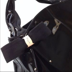 Ferragamo Miss Vara Bow Patent Leather Tote